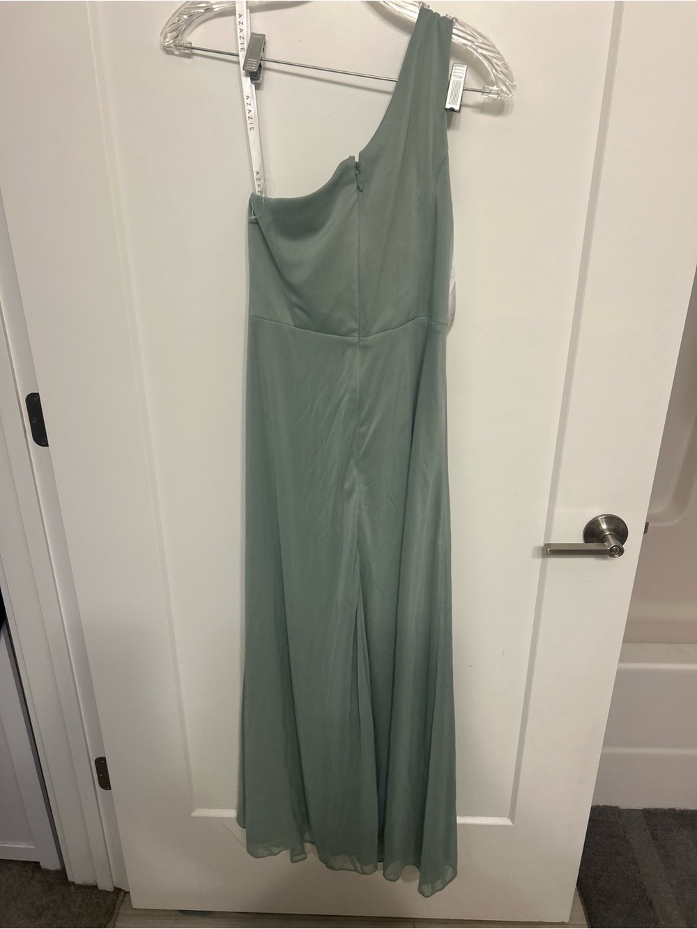 Azazie Brooke Floor Length One-Shoulder Maxi Dress - Picture 9 of 14